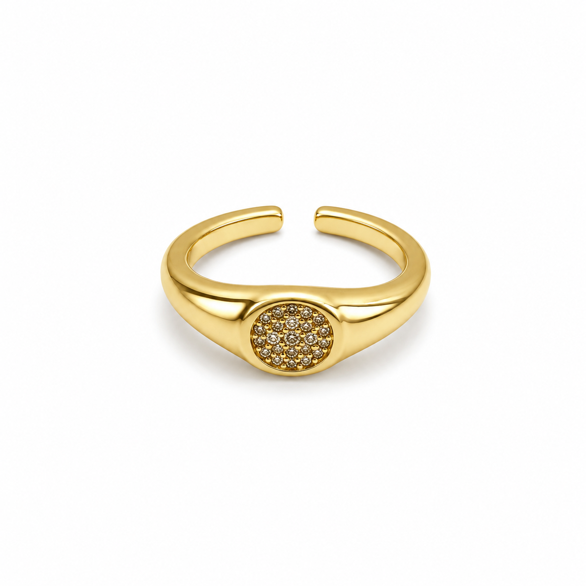 Pavé Circle Pinky Ring