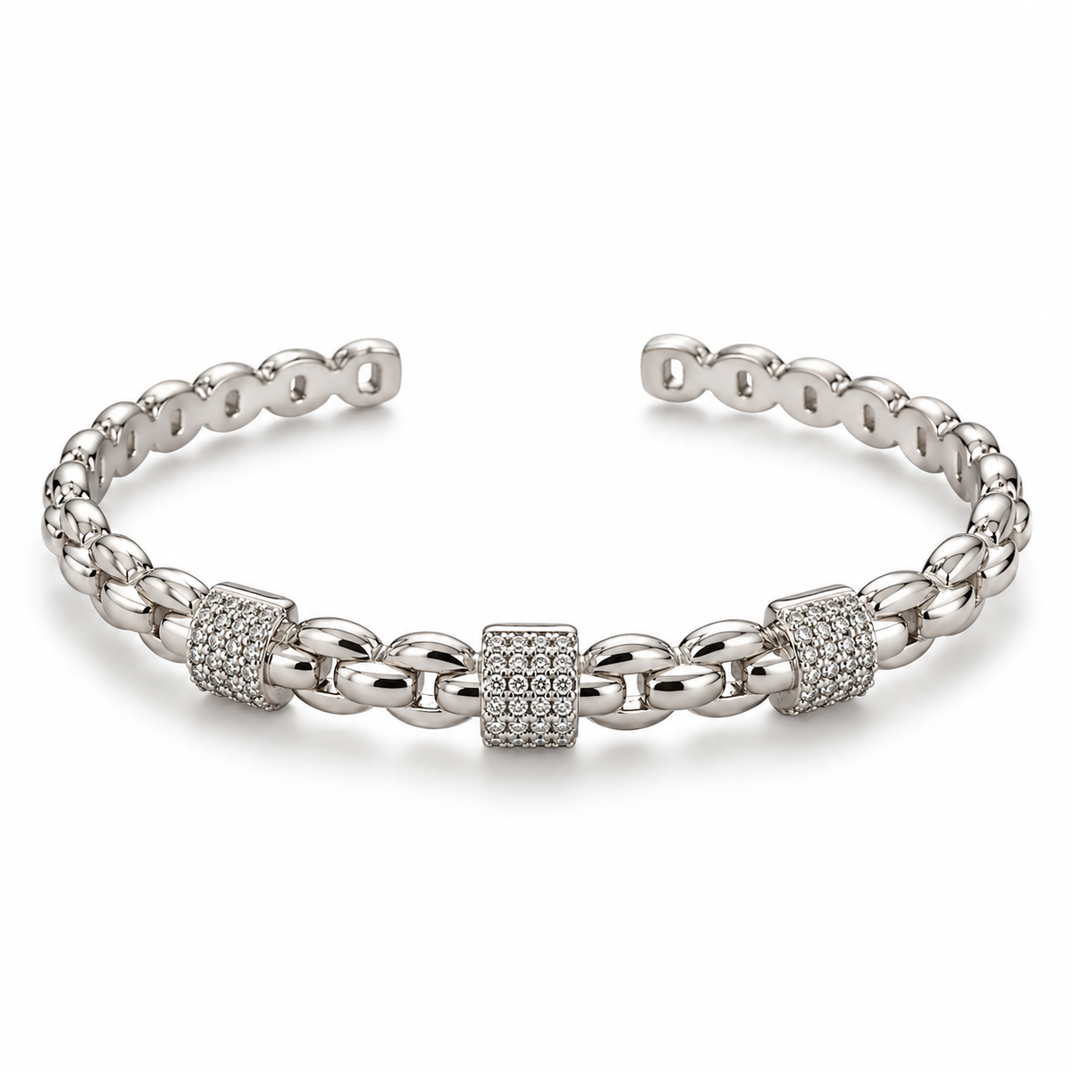Pavé Link Cuff Bracelet