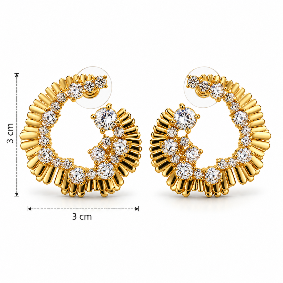 Radiant Crystal Hoops