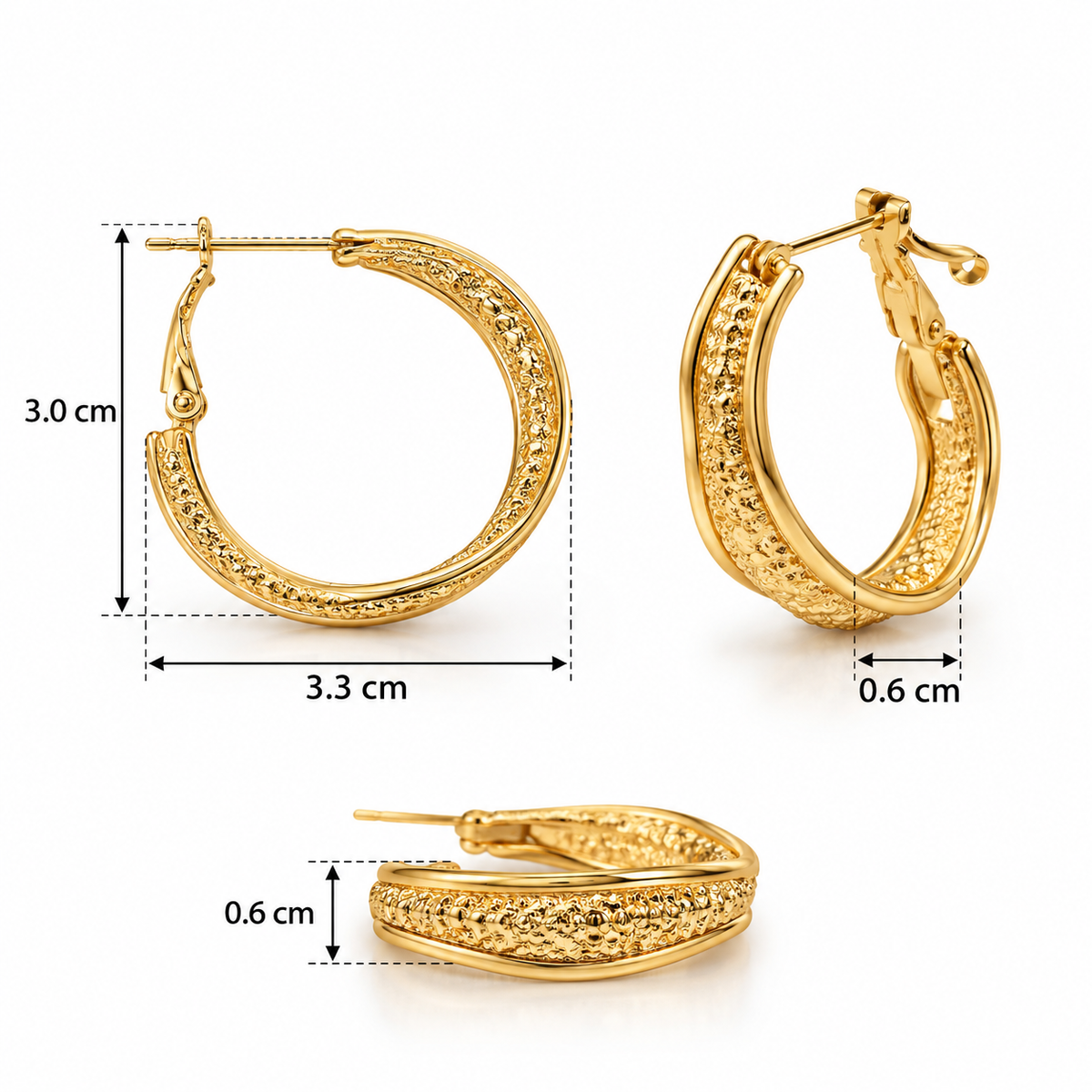 Sculpted Wave Earrings
