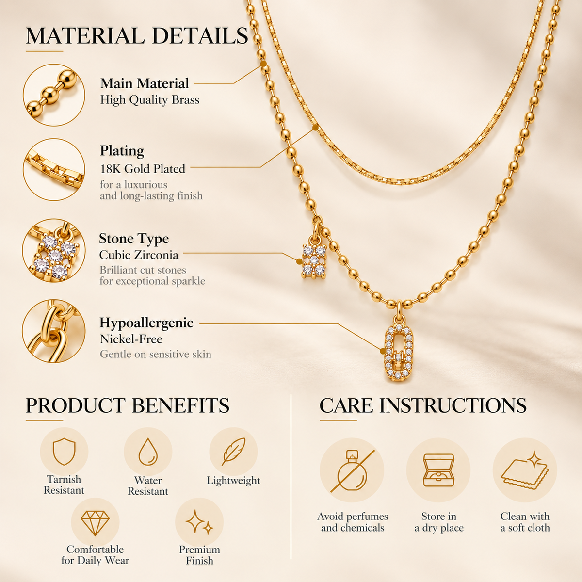 Double Charm Necklace