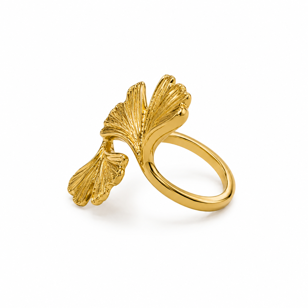 Golden Leaf Statement Ring