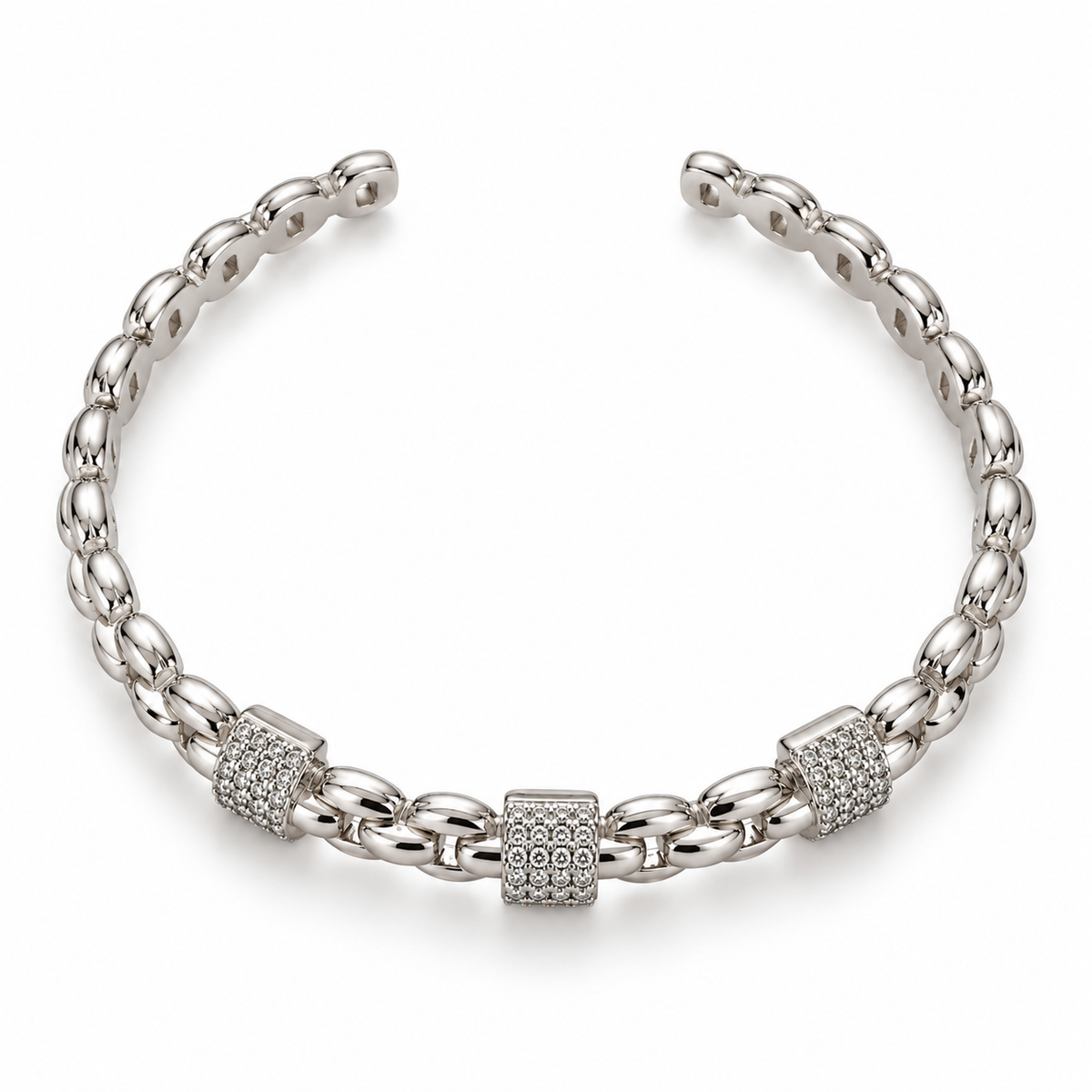 Pavé Link Cuff Bracelet