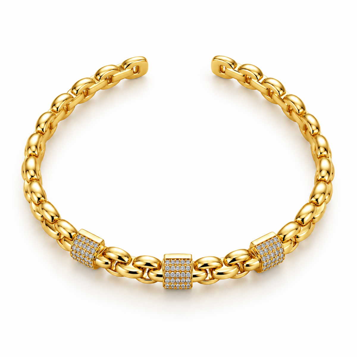 Pavé Link Cuff Bracelet