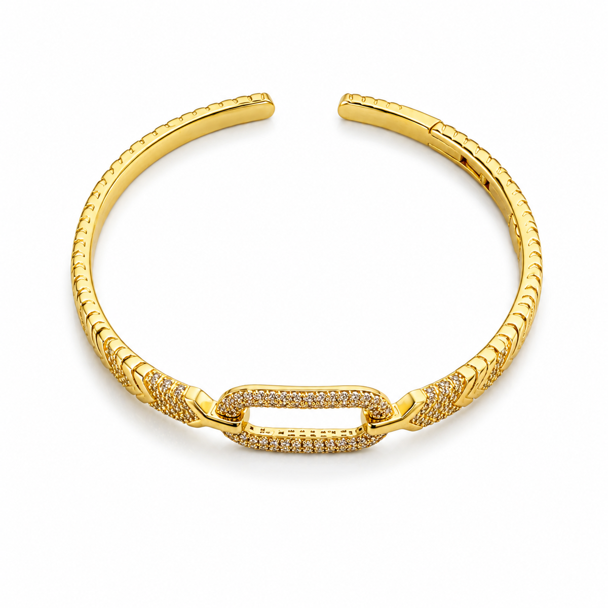 Arrow Link Sparkle Bangle