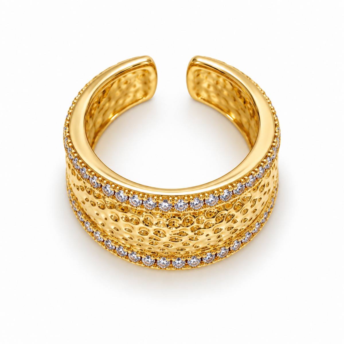 Golden Texture Ring