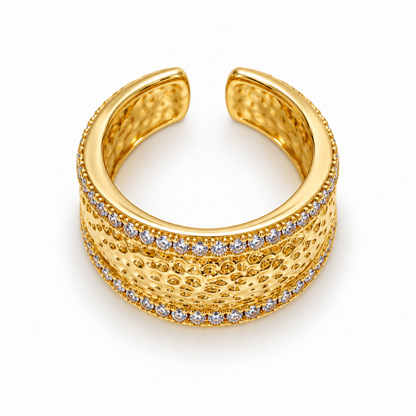 Golden Texture Ring