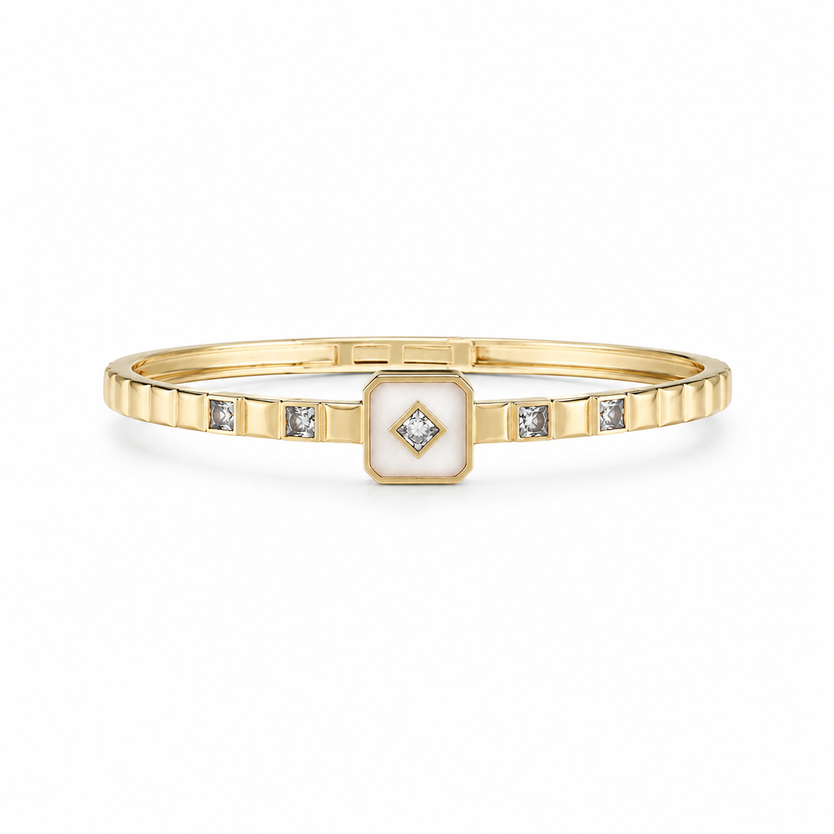 Luminous Shell Hexa Bangle