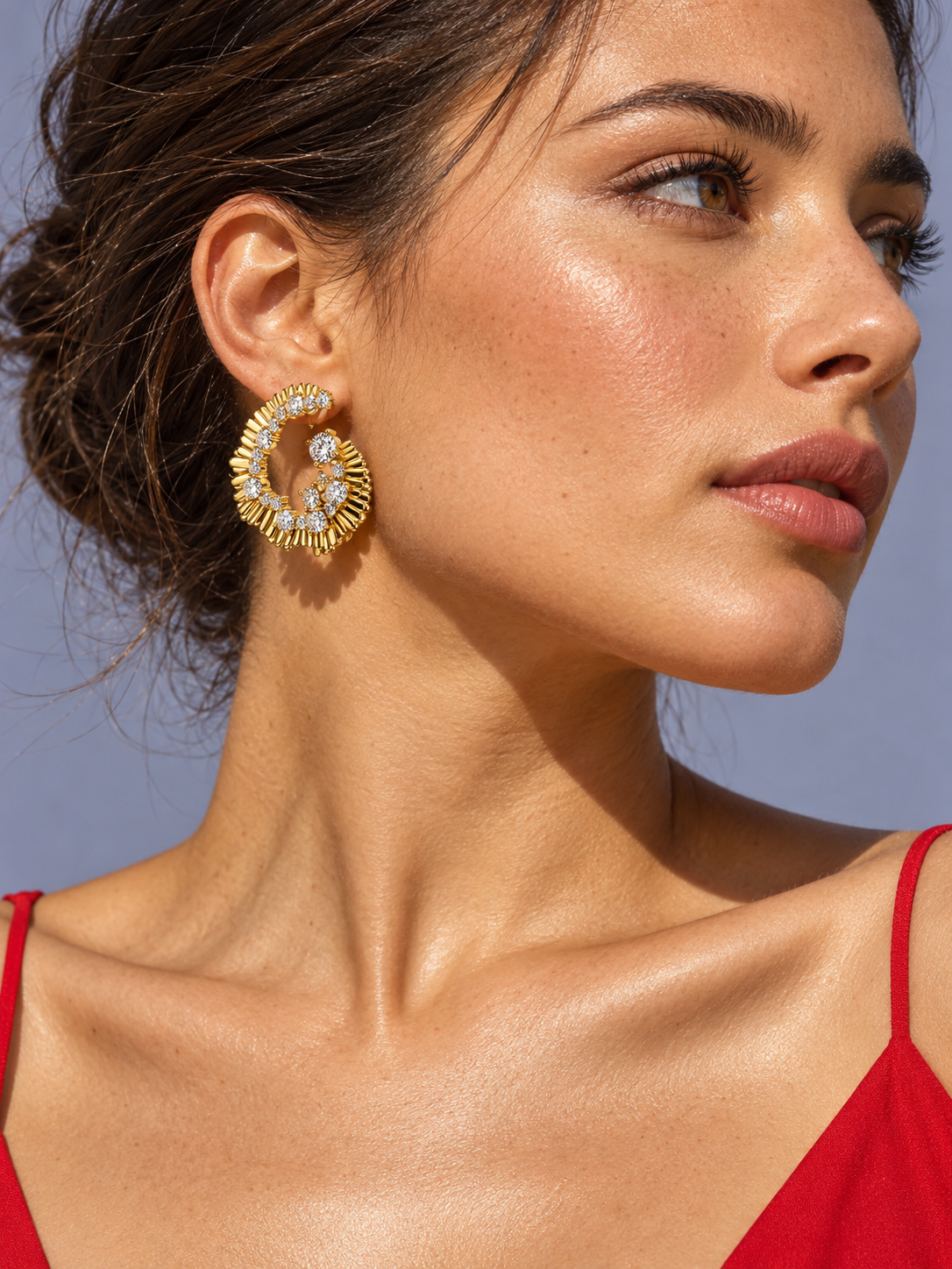Radiant Crystal Hoops