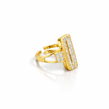 Aurora Bar Crystal Ring