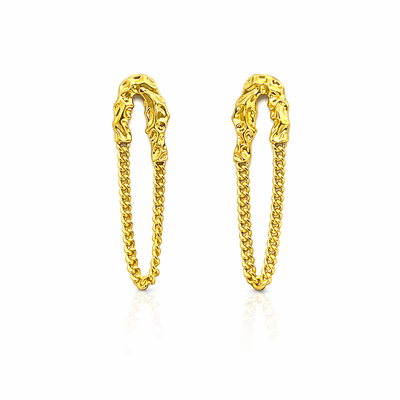Molten Chain Drop Earrings