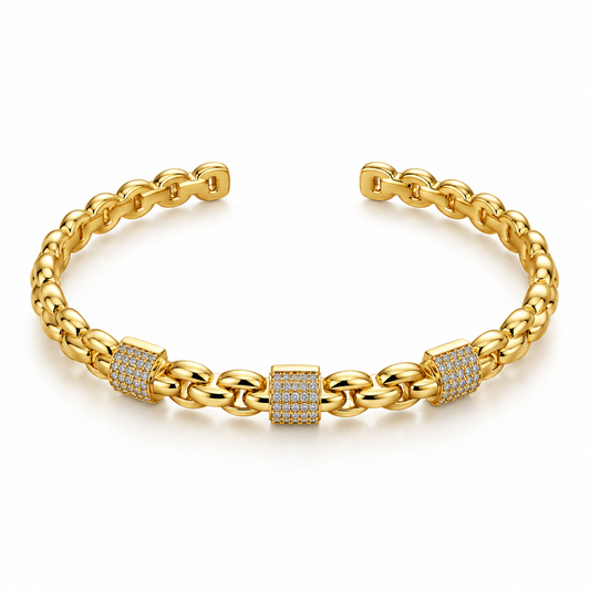Pavé Link Cuff Bracelet