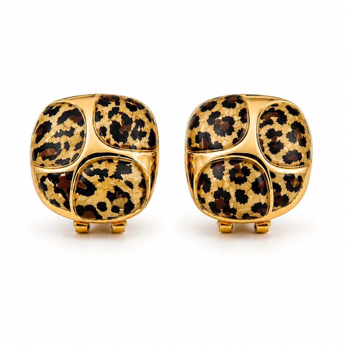 Leopard Mosaic Earrings