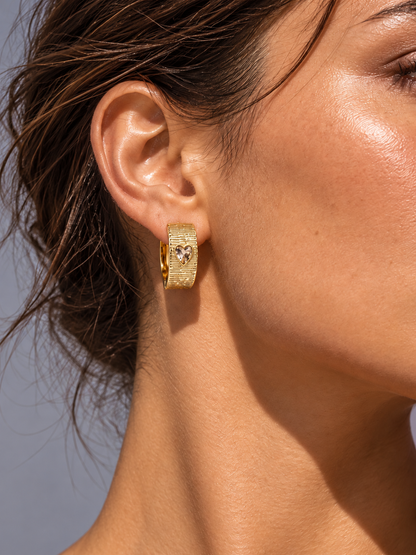 Heart Glow Hoop Earrings