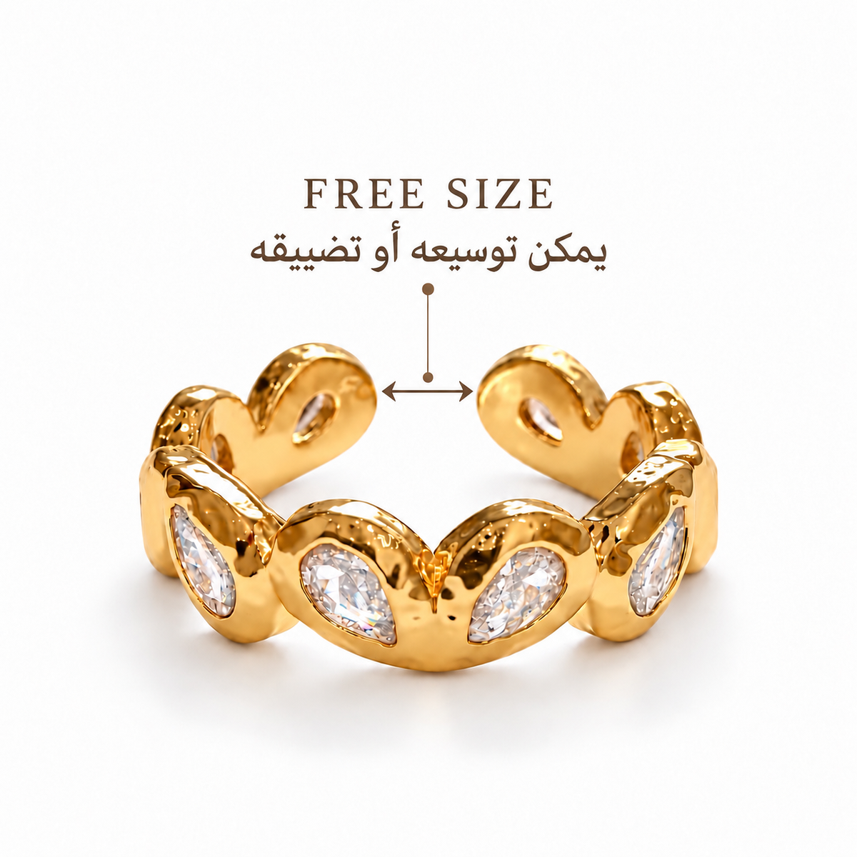 Golden Teardrop Ring