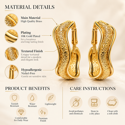 Sculpted Wave Earrings
