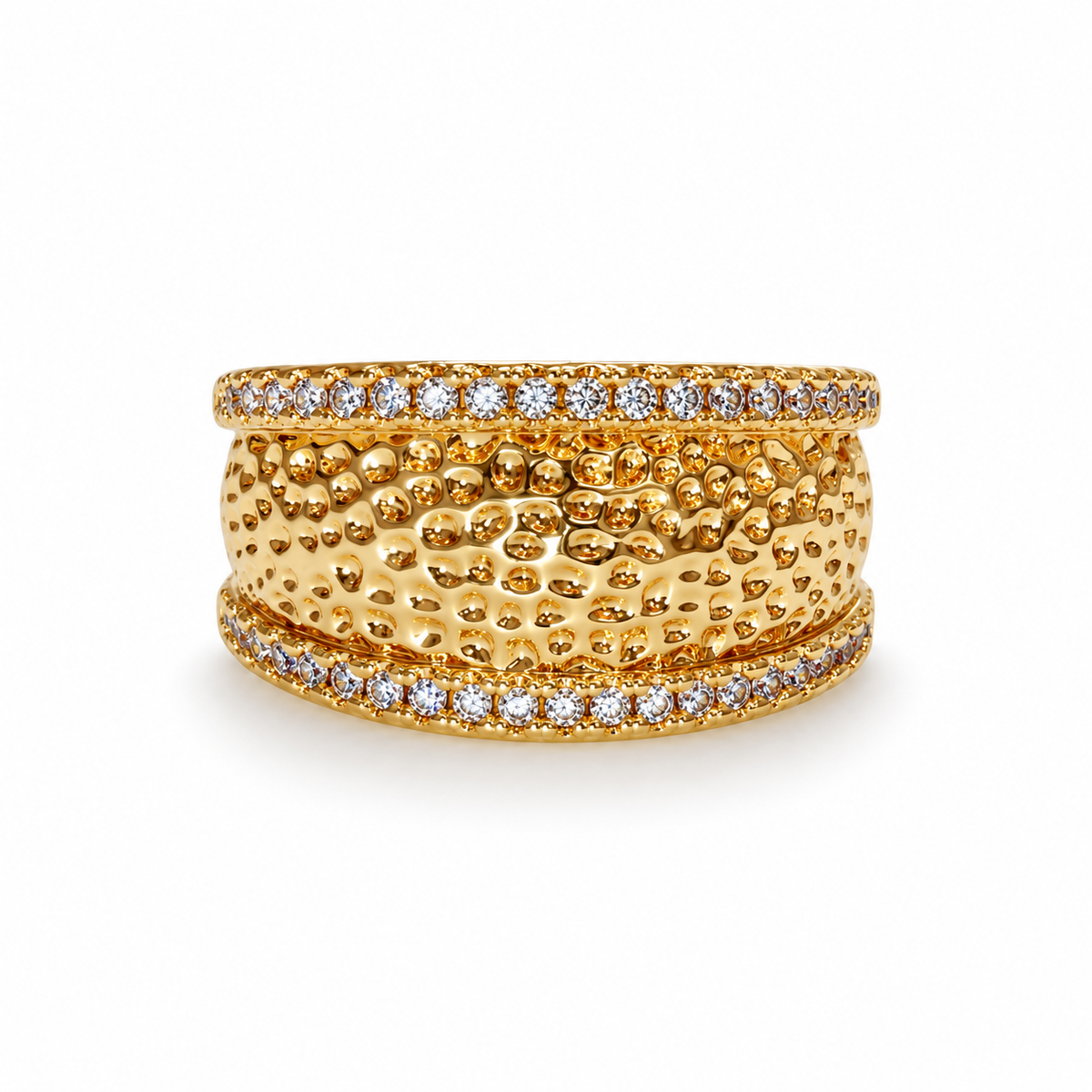 Golden Texture Ring
