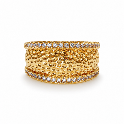 Golden Texture Ring