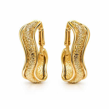 Sculpted Wave Earrings