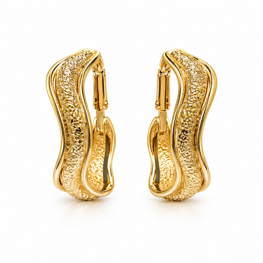 Sculpted Wave Earrings