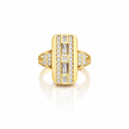 Aurora Bar Crystal Ring