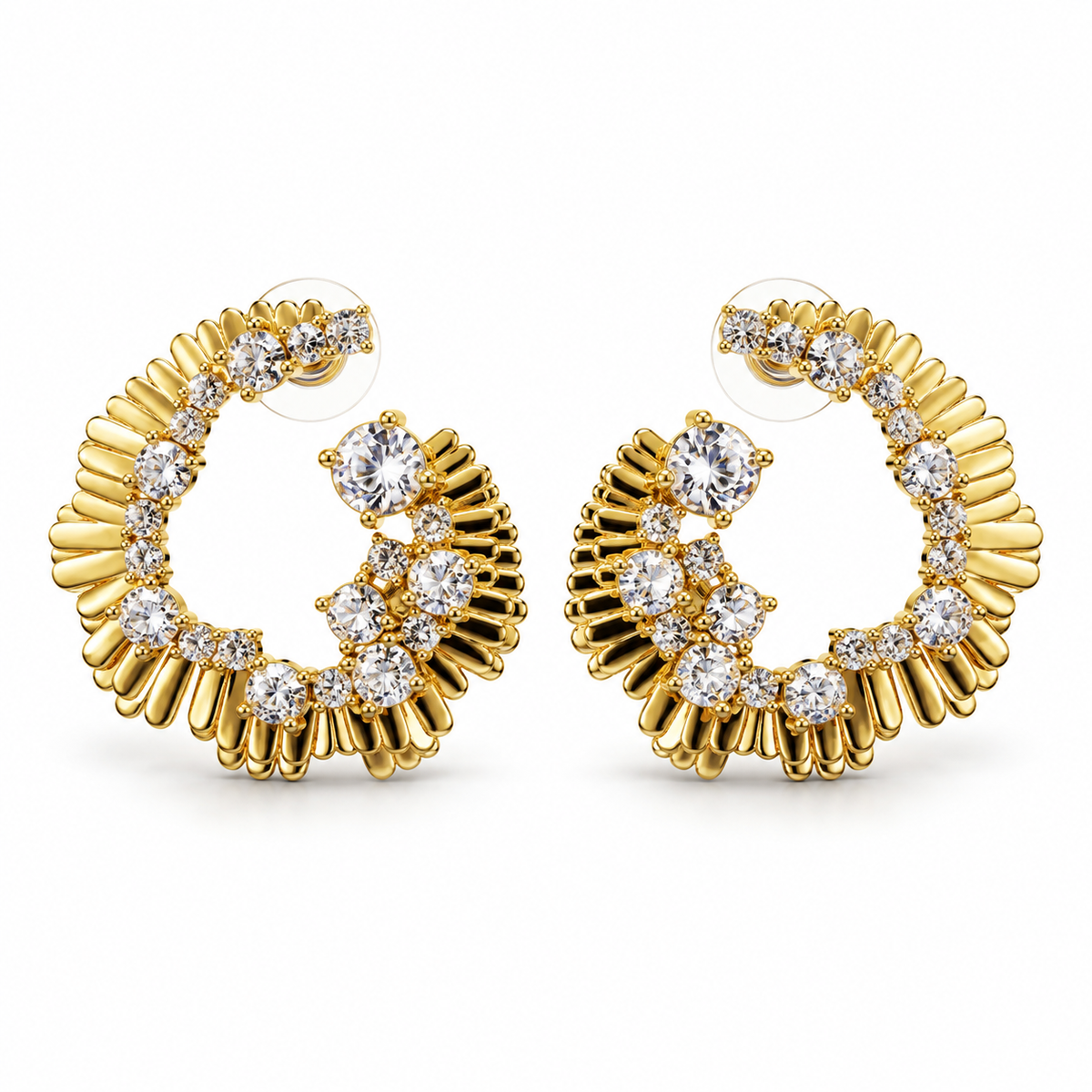 Radiant Crystal Hoops