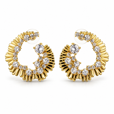 Radiant Crystal Hoops