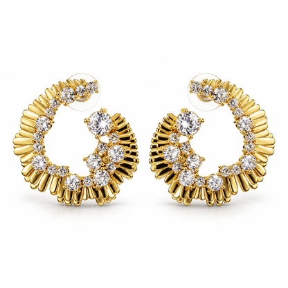 Radiant Crystal Hoops