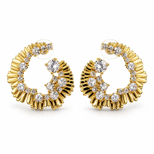 Radiant Crystal Hoops