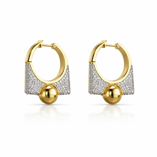 Aurora Drop Hoop Earrings