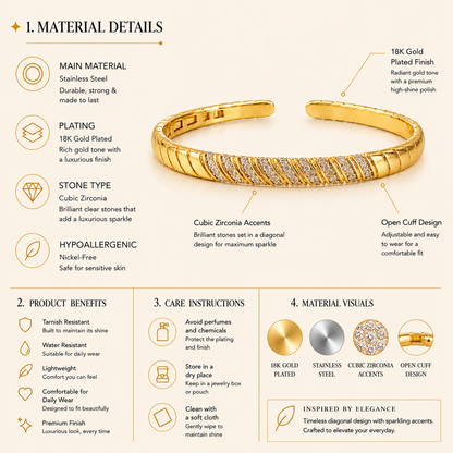 Diagonal Shine Bangle