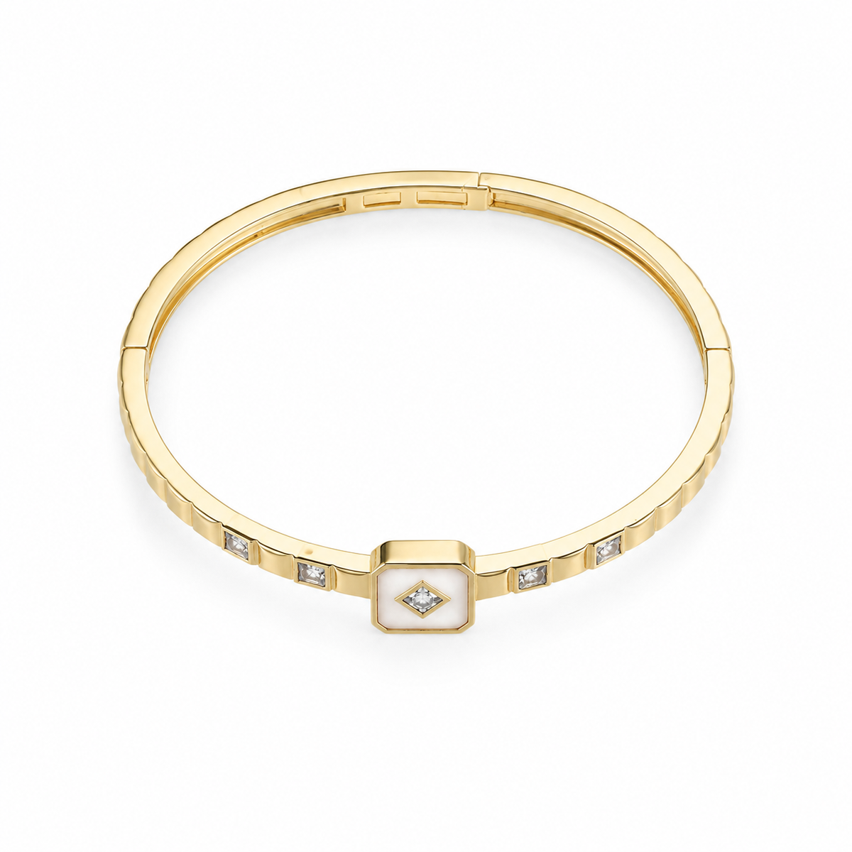 Luminous Shell Hexa Bangle