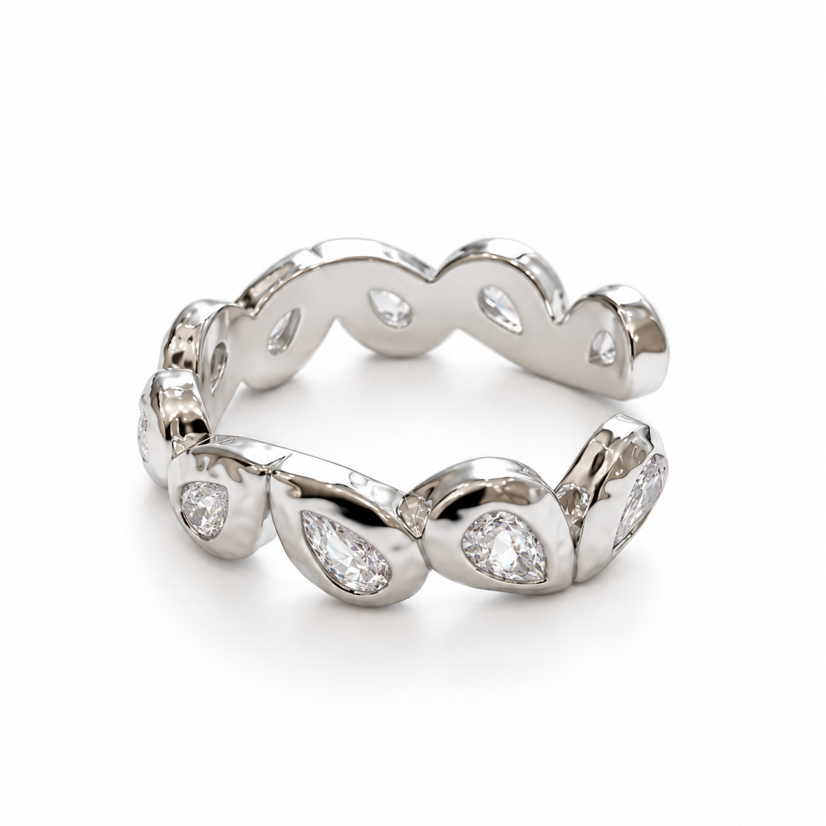 Crystal Teardrop Ring