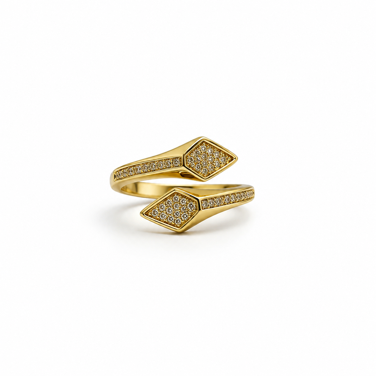 Twin Pavé Pinky Ring