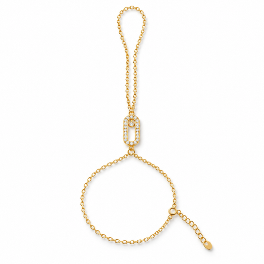 Oval Crystal Hand Chain