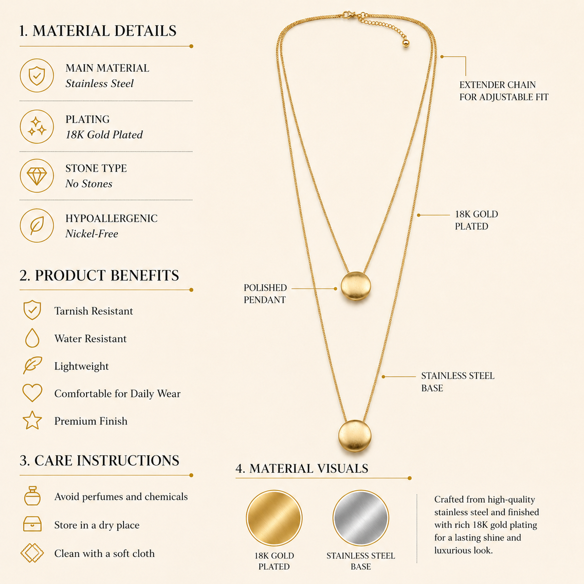 Layered Disc Necklace