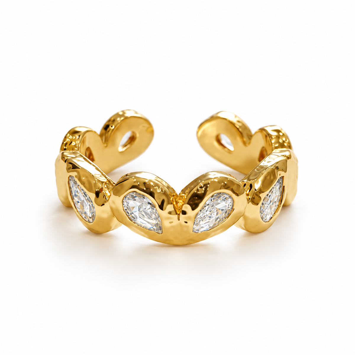 Golden Teardrop Ring