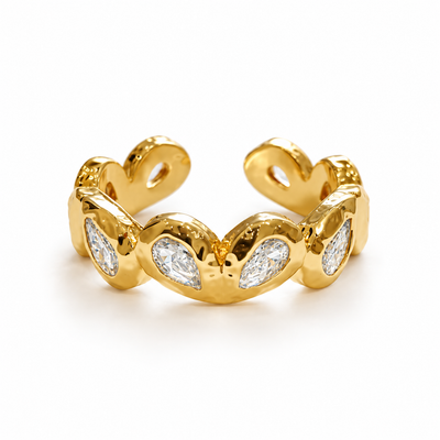 Golden Teardrop Ring