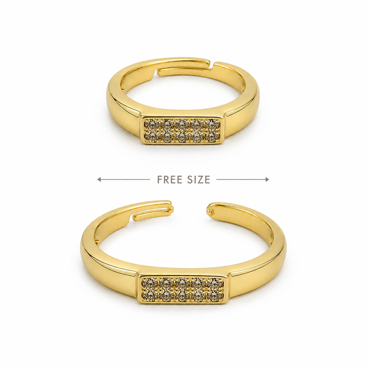 Pavé Bar Pinky Ring