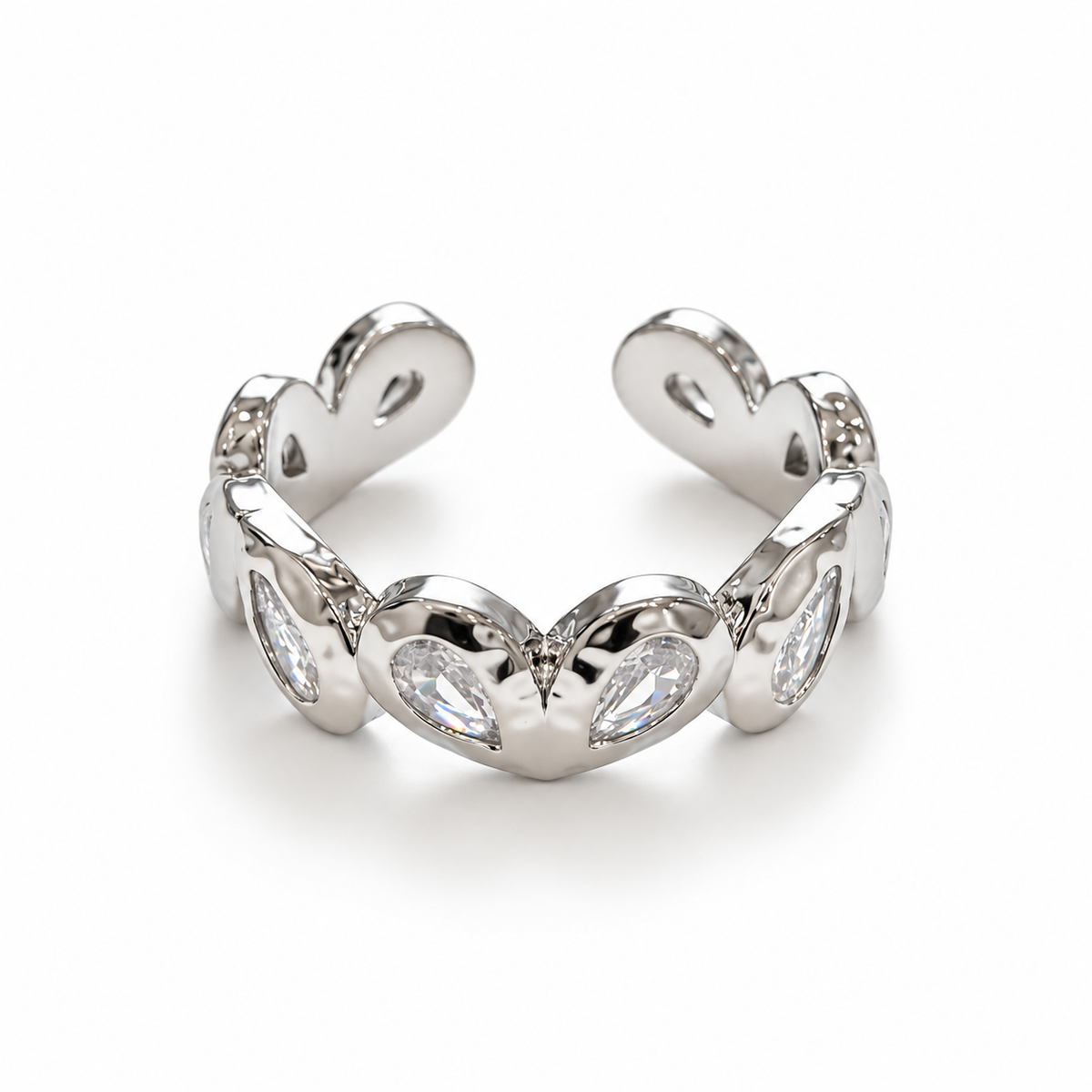Crystal Teardrop Ring