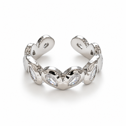 Crystal Teardrop Ring