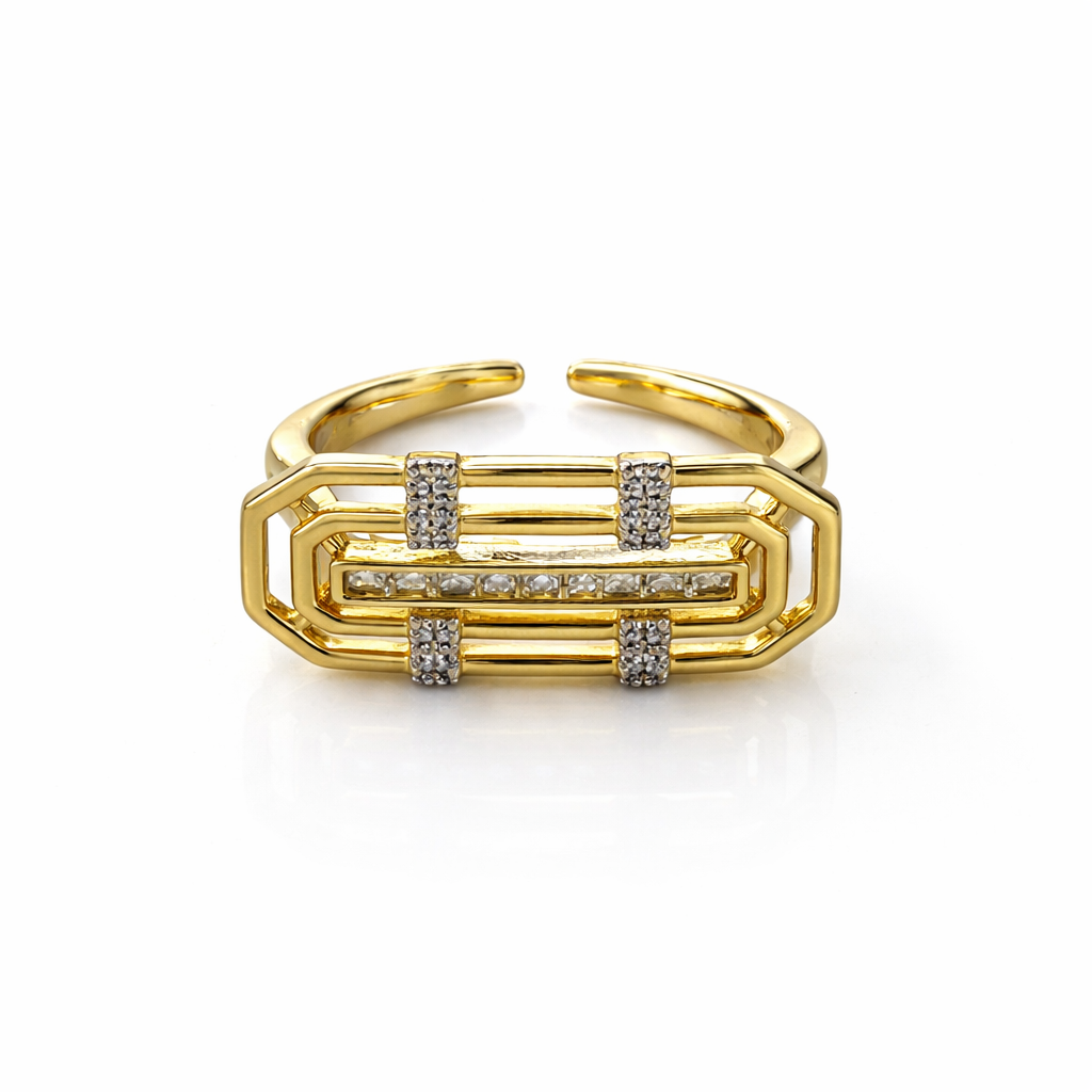 Golden Geometry Ring