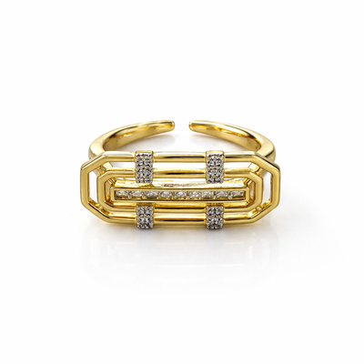 Golden Geometry Ring