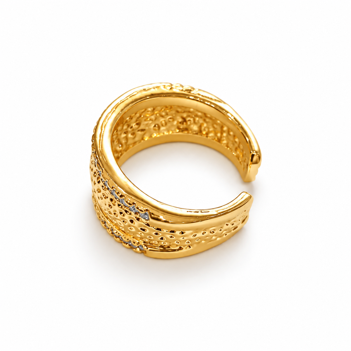 Golden Texture Ring