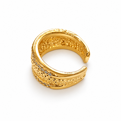 Golden Texture Ring