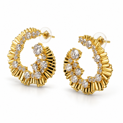 Radiant Crystal Hoops