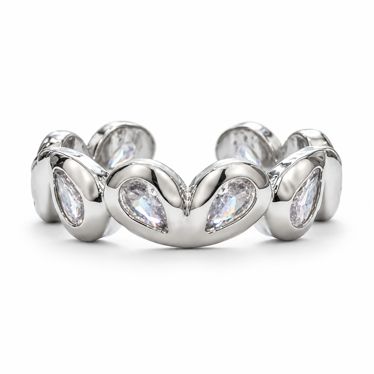 Crystal Teardrop Ring