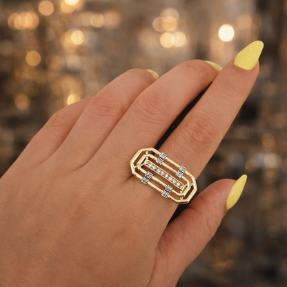 Golden Geometry Ring