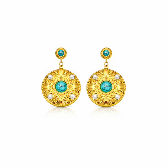 Imperial Medallion Drop Earrings
