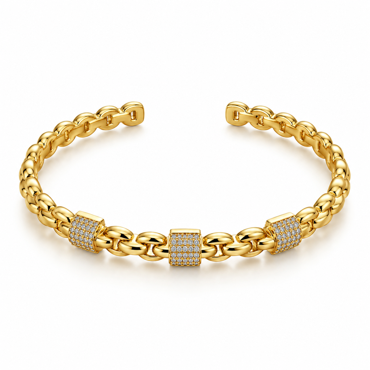 Pavé Link Cuff Bracelet